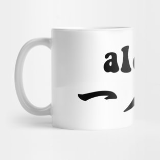 Alone - japanese kanji - hitoride - black text Mug